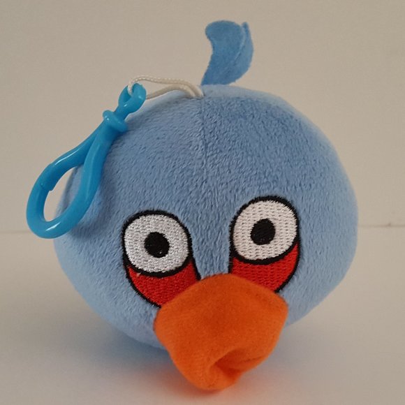 Angry Birds Backpack Clip 3" Blue Plush - Picture 6 of 6